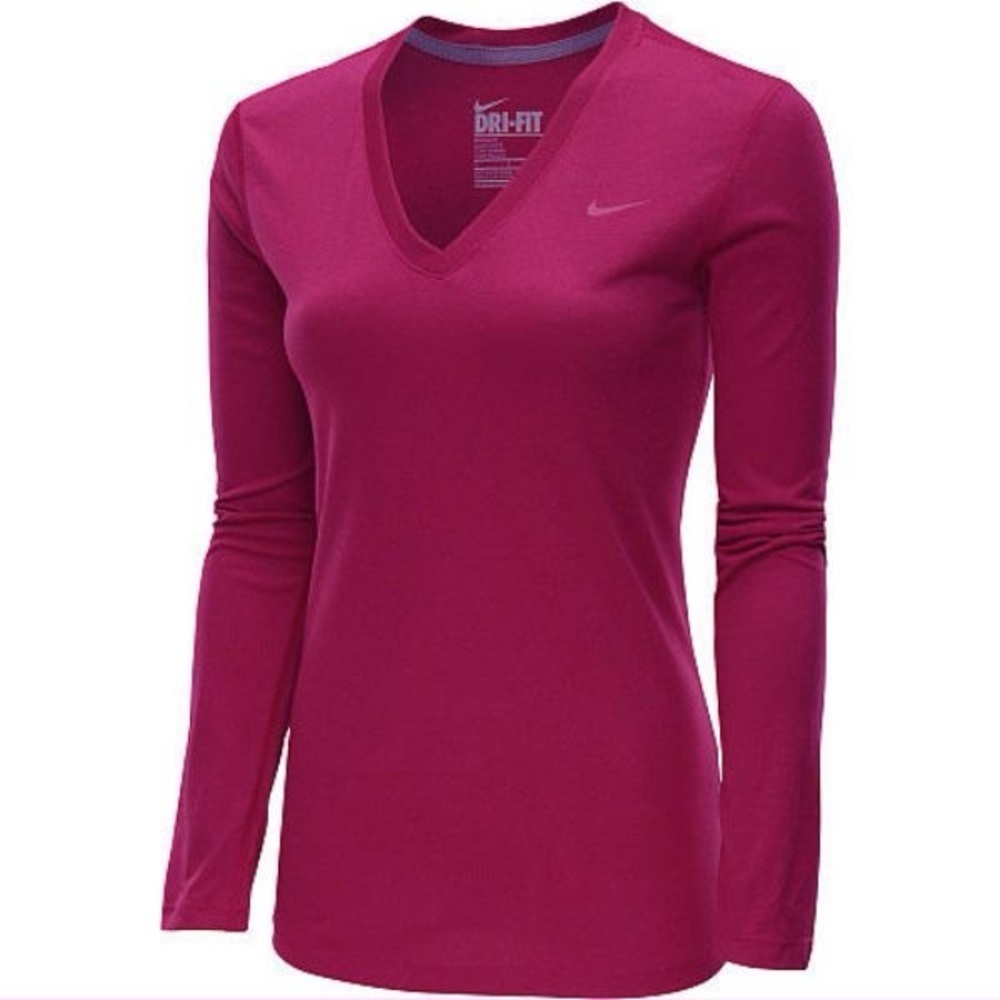 Nike - Dri-Fit Long sleeve V-neck Top